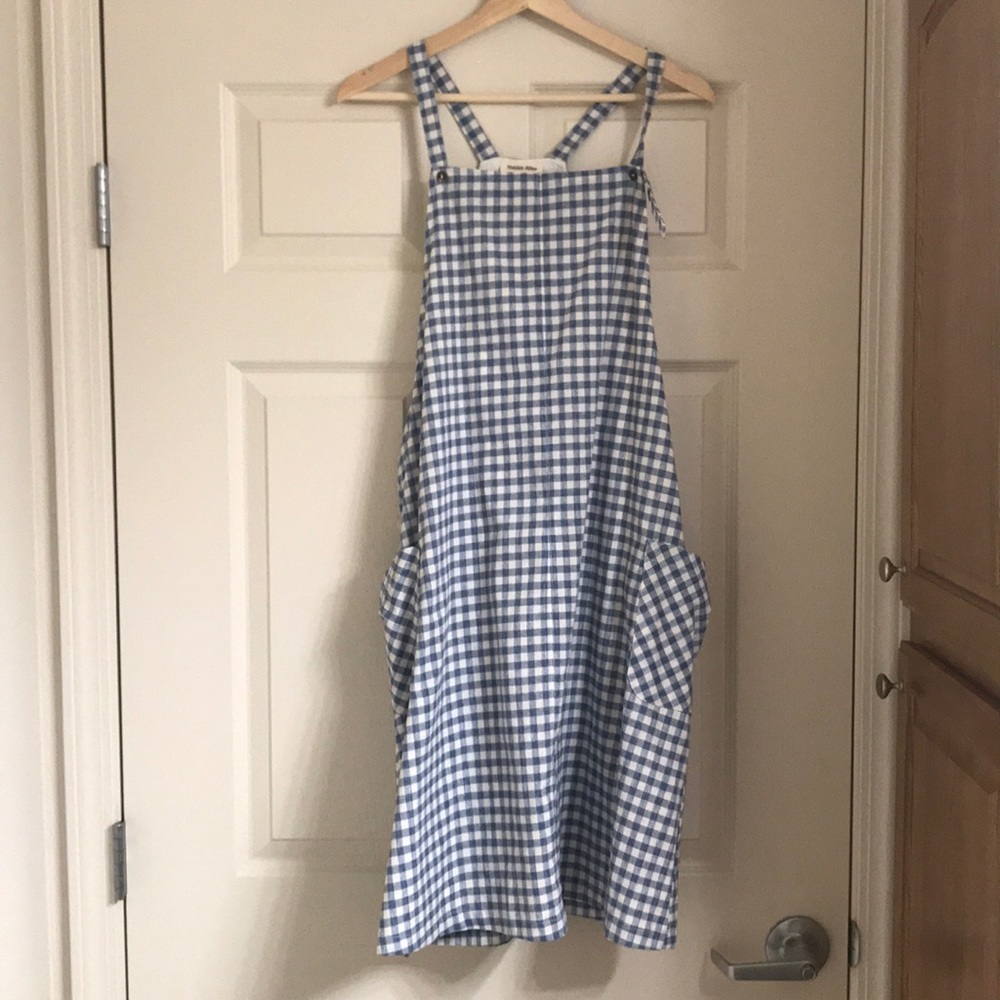 blue checkered dress